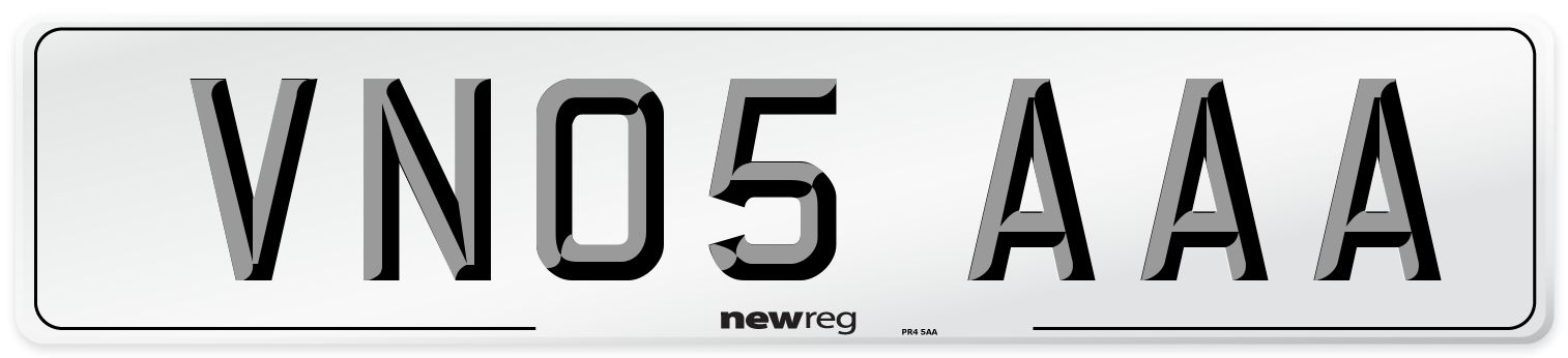 VN05 AAA Number Plate from New Reg